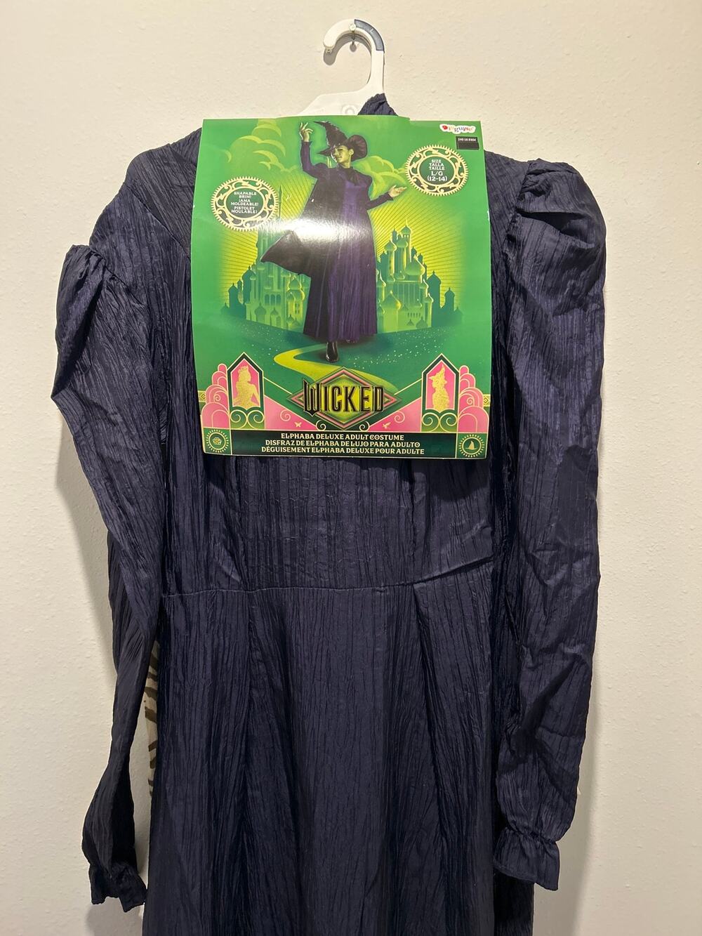 New Women's 2pc Disguise Wicked Deluxe Elphaba Halloween 🧙🧹Costume Large 12-14